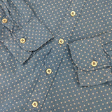 45R/45rpm アーミッシュドットプリントのプティローファーシャツ 定価42900円 長袖シャツ ブルー レディース フォーティーファイブアールピーエム【中古】5-1022M∞