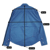 45R/45rpm アーミッシュドットプリントのプティローファーシャツ 定価42900円 長袖シャツ ブルー レディース フォーティーファイブアールピーエム【中古】5-1022M∞