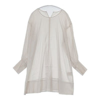 PLAIN PEOPLE ベールローンギャザーチュニック 定価29700円 ブラウス シャツ ベージュ レディース プレインピープル【中古】5-0816M∞