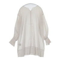 PLAIN PEOPLE ベールローンギャザーチュニック 定価29700円 ブラウス シャツ ベージュ レディース プレインピープル【中古】5-0816M∞