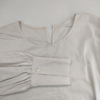 PLAIN PEOPLE ベールローンギャザーチュニック 定価29700円 ブラウス シャツ ベージュ レディース プレインピープル【中古】5-0816M∞