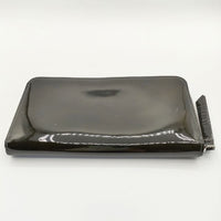 MARGARET HOWELL エナメル ロングウォレット ラウンドファスナー 長財布 ダークグリーン レディース マーガレットハウエル【中古】5-0813G∞
