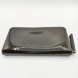 MARGARET HOWELL エナメル ロングウォレット ラウンドファスナー 長財布 ダークグリーン レディース マーガレットハウエル【中古】5-0813G∞