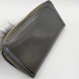 MARGARET HOWELL エナメル ロングウォレット ラウンドファスナー 長財布 ダークグリーン レディース マーガレットハウエル【中古】5-0813G∞