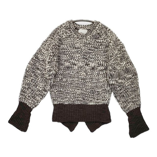 3.1 phillip lim 未使用品 バックオープンニット 定価72600円 ウール セーター ニット ホワイト ダークオリーブ レディース スリーワンフィリップリム【中古】5-0818T∞