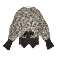 3.1 phillip lim 未使用品 バックオープンニット 定価72600円 ウール セーター ニット ホワイト ダークオリーブ レディース スリーワンフィリップリム【中古】5-0818T∞