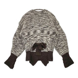 3.1 phillip lim 未使用品 バックオープンニット 定価72600円 ウール セーター ニット ホワイト ダークオリーブ レディース スリーワンフィリップリム【中古】5-0818T∞