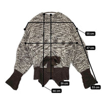 3.1 phillip lim 未使用品 バックオープンニット 定価72600円 ウール セーター ニット ホワイト ダークオリーブ レディース スリーワンフィリップリム【中古】5-0818T∞
