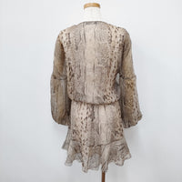 Blumarine シルク パイソン柄 チュニック ワンピース ベージュ レディース ブルマリン【中古】5-0811M◎