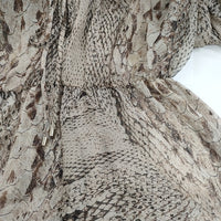 Blumarine シルク パイソン柄 チュニック ワンピース ベージュ レディース ブルマリン【中古】5-0811M◎