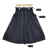 MHL. COTTON CUPRA PLAINWEAVE 定価28930円 595-5132500 サイズ2 ロングスカート 25SS ネイビー レディース エムエイチエル【中古】5-0614M♪