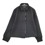 MARGARET HOWELL ウールシャツ 洗い加工 日本製 長袖シャツ チャコールグレー レディース マーガレットハウエル【中古】5-1023T∞