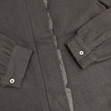 MARGARET HOWELL ウールシャツ 洗い加工 日本製 長袖シャツ チャコールグレー レディース マーガレットハウエル【中古】5-1023T∞