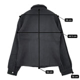 MARGARET HOWELL ウールシャツ 洗い加工 日本製 長袖シャツ チャコールグレー レディース マーガレットハウエル【中古】5-1023T∞