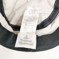 Vivienne Westwood オーブ刺繍 バケットハット ユニセックス ムーンバット サイズM～S ハット ホワイト レディース ヴィヴィアンウエストウッド【中古】5-0913G◎