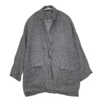 Atelier dantan リネン ギンガムチェック ジャケット ブラック ホワイト レディース アトリエダンタン【中古】5-0816M∞