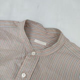 COMOLI M01-02002 バンドカラー コットン ストライプ サイズ0 長袖シャツ ピンクベージュ レディース コモリ【中古】5-1201M∞