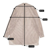 COMOLI M01-02002 バンドカラー コットン ストライプ サイズ0 長袖シャツ ピンクベージュ レディース コモリ【中古】5-1201M∞