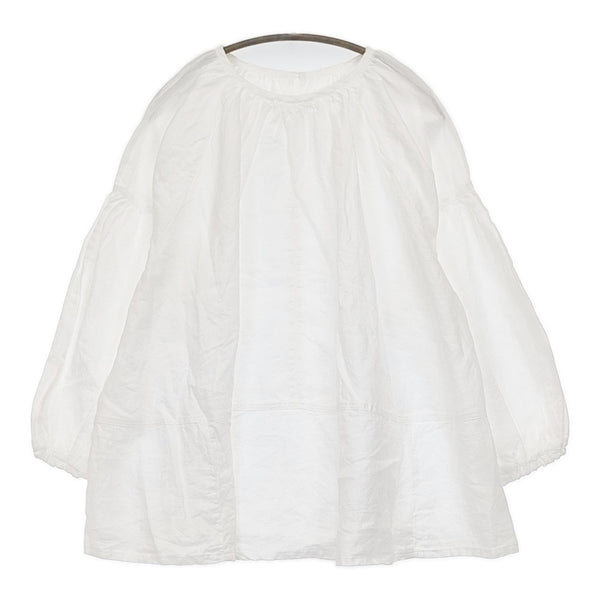 nest Robe リネンパネルギャザー2wayプルオーバー 定価25300円 01251-1129 ブラウス 25AW ホワイト レディース ネストローブ【中古】5-0614M♪