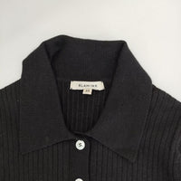BLAMINK ウールポリエステル16Gポロショートスリーブ 定価77000円 ニット 23SS ブラック レディース ブラミ ンク【中古】5-0816M∞