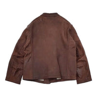 【美品】45R/45rpm/ジャケット/ブラウン/サイズ3 45R/45rpm ホースレザーの908マーサージャケット 定価30.8万円 馬革