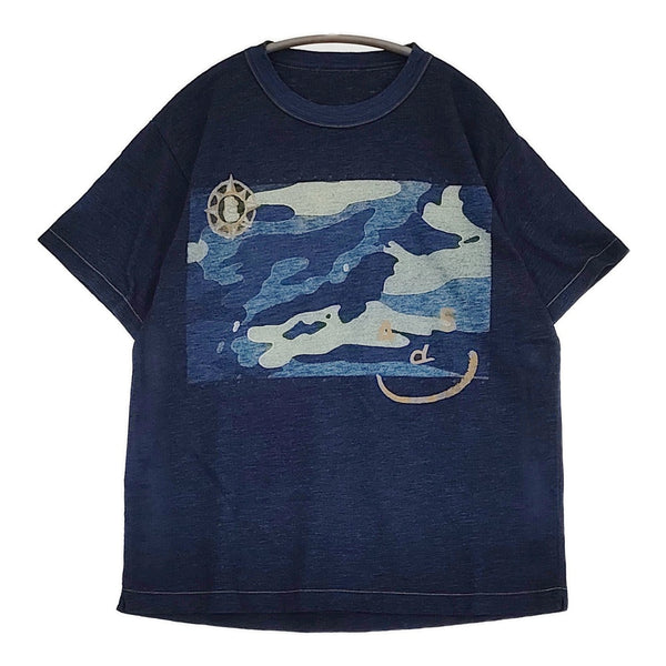 45R/45rpm マップde迷彩の908オーシャンTシャツ インディゴ サイズ1 ネイビー レディース フォーティーファイブアールピーエム【中古】5-0614S♪