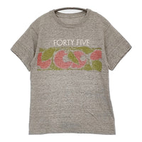 45R/45rpm フルーツものがたりプリントの908丸胴Tシャツ チェリートップ グレー レディース フォーティーファイブアールピーエム【中古】5-0708S♪