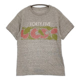 45R/45rpm フルーツものがたりプリントの908丸胴Tシャツ チェリートップ グレー レディース フォーティーファイブアールピーエム【中古】5-0708S♪