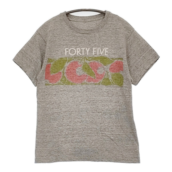 45R/45rpm フルーツものがたりプリントの908丸胴Tシャツ チェリートップ グレー レディース フォーティーファイブアールピーエム【中古】5-0708S♪