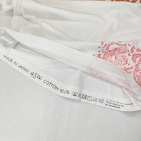 45R/45rpm 花柄ブロックプリント45星T-SHIRT 半袖Ｔシャツ ホワイト レッド レディース フォーティーファイブアールピーエム【中古】5-0708S♪