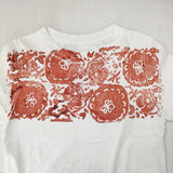 45R/45rpm 花柄ブロックプリント45星T-SHIRT 半袖Ｔシャツ ホワイト レッド レディース フォーティーファイブアールピーエム【中古】5-0708S♪