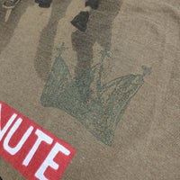 45R/45rpm でこぼこ天竺のグラフィックビッグTシャツ 長袖Ｔシャツ カットソー ロンＴ ブラウン レディース フォーティーファイブアールピーエム【中古】5-0816M∞