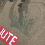 45R/45rpm でこぼこ天竺のグラフィックビッグTシャツ 長袖Ｔシャツ カットソー ロンＴ ブラウン レディース フォーティーファイブアールピーエム【中古】5-0816M∞