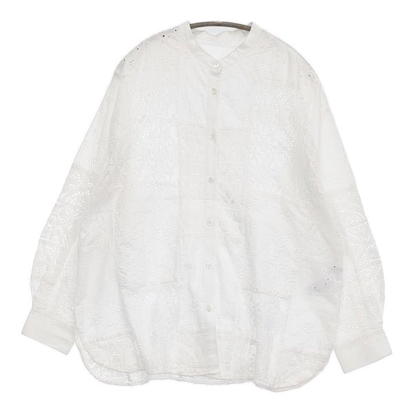 JOURNAL STANDARD relume パッチワークレースシャツ 定価13200円 25SS ホワイト レディース ジャーナルスタンダードレリューム【中古】5-0614M♪