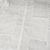 JOURNAL STANDARD relume パッチワークレースシャツ 定価13200円 25SS ホワイト レディース ジャーナルスタンダードレリューム【中古】5-0614M♪