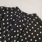 sacra ポルカドット ベルト付き レーヨンキュプラドレス ワンピース ブラック ベージュ レディース サクラ【中古】5-1022M∞