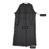 sacra ポルカドット ベルト付き レーヨンキュプラドレス ワンピース ブラック ベージュ レディース サクラ【中古】5-1022M∞