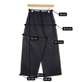 ゴーシュ カツラギワイドパンツ G204-P031 コットン パンツ ブラック レディース ゴーシュ【中古】5-1022G∞