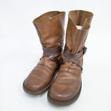 trippen fold closed boots クロスベルト レザー ブーツ ブラウン メンズ トリッペン【中古】6-0202T◎