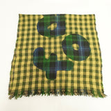 45R/45rpm ロゴ チェック マフラー ストール イエロー カーキ レディース フォーティーファイブアールピーエム【中古】5-1128T◎