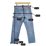 45R/45rpm サイズ28 ジーンズ コットン デニムパンツ ライトブルー レディース フォーティーファイブアールピーエム【中古】5-1022G∞