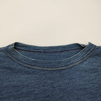 45R/45rpm ワイド サイドスリット 長袖Ｔシャツ カットソー ロンＴ ネイビー レディース フォーティーファイブアールピーエム【中古】5-0708M♪