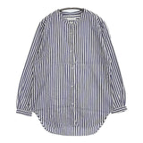 INED ストライプ コットン ブラウス シャツ ホワイト ブルー レディース イネド【中古】5-1022M∞