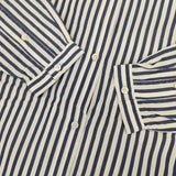 INED ストライプ コットン ブラウス シャツ ホワイト ブルー レディース イネド【中古】5-1022M∞