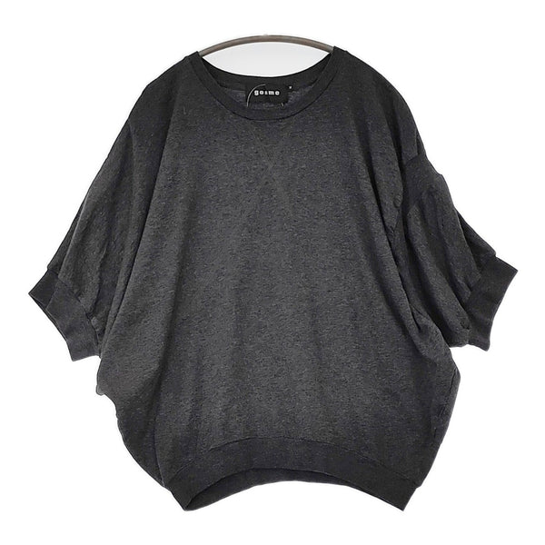 gomme ラグランモダンビッグＴシャツ 定価18700円 カットソー 23SS チャコールグレー レディース ゴム【中古】5-0708S♪