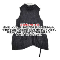 慈雨 ウール100% 日本製 ノースリーブ ハイネック セーター ニット チャコールグレー レディース ジウ【中古】5-1005T∞