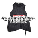 慈雨 ウール100% 日本製 ノースリーブ ハイネック セーター ニット チャコールグレー レディース ジウ【中古】5-1005T∞