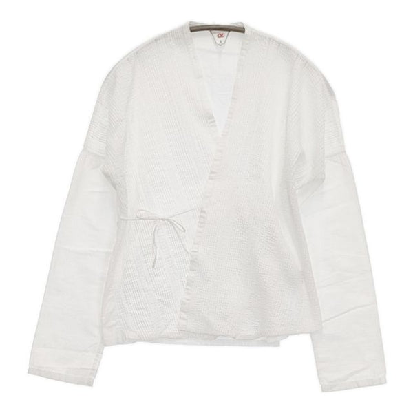 45R/45rpm コットン ピンタック カシュクール ブラウス シャツ ホワイト レディース フォーティーファイブアールピーエム【中古】5-1016M∞