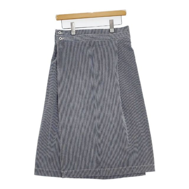 45R/45rpm ラップ 巻き インディゴ ヒッコリー ロングスカート