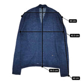 45R/45rpm 超ガーゼの908オーシャンホールカーディガン（インディゴ加工） 定価33000円 カーディガン ネイビー レディース フォーティーファイブアールピーエム【中古】5-1016M∞